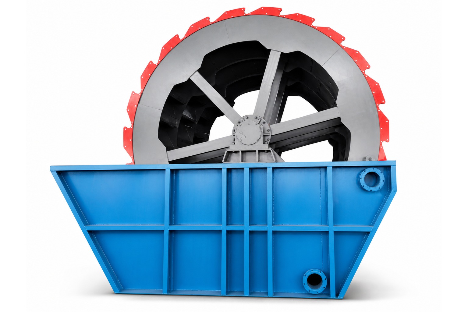 Wheel sand washer machine