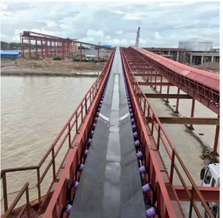 Vibrating feeder and conveying route
